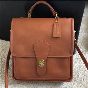 Vintage Coach British Tan Station 5130 Bag